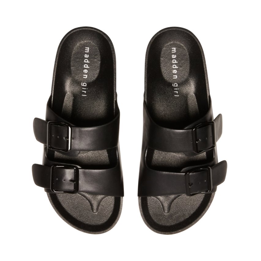 Sandalias de Diapositivas Steve Madden Teddy-t Mujer Negras | ES AW0832